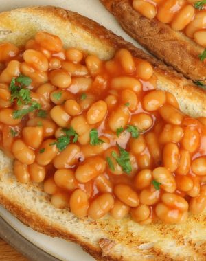 Baked Beans on Toast is a traditional British favorite that’s incredibly easy to make and satisfying to eat. Keep a few cans of baked beans on hand to enjoy beans and toast whenever the craving arises.