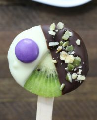 Chocolate Covered Kiwi Pops are a delicious treat that's easy to make