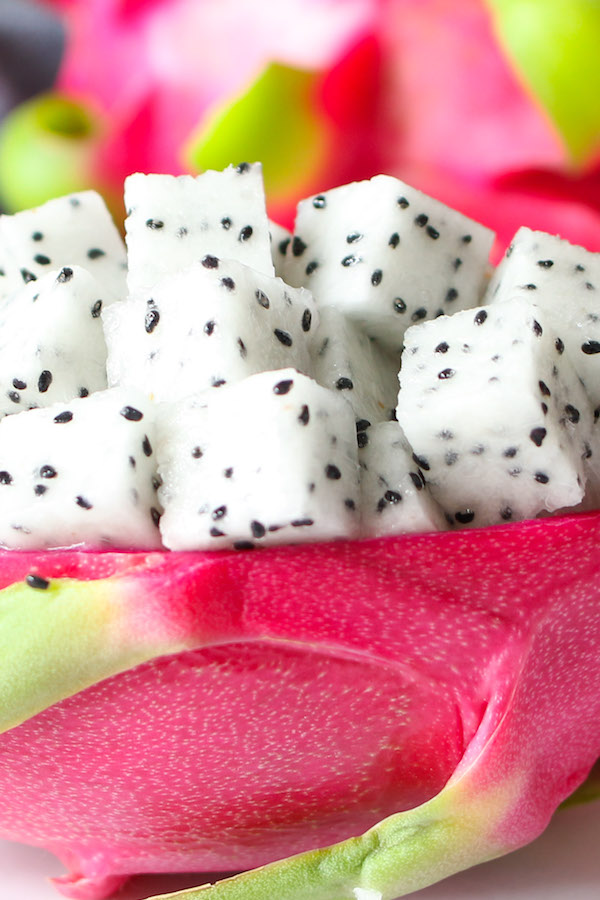 Dragon Fruit is a colorful tropical fruit with a sweet taste and a crunchy texture that's similar to watermelon or starfruit