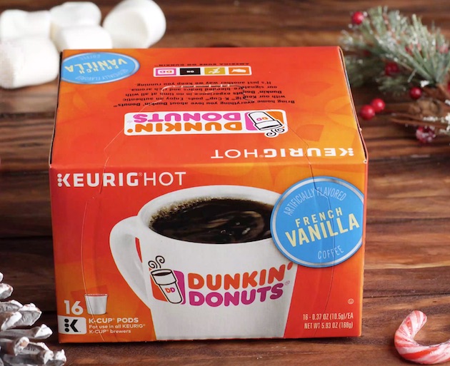 Dunkin' Donuts French Vanilla K-cups coffee was used to make Snowman Mocha Lattes in minutes