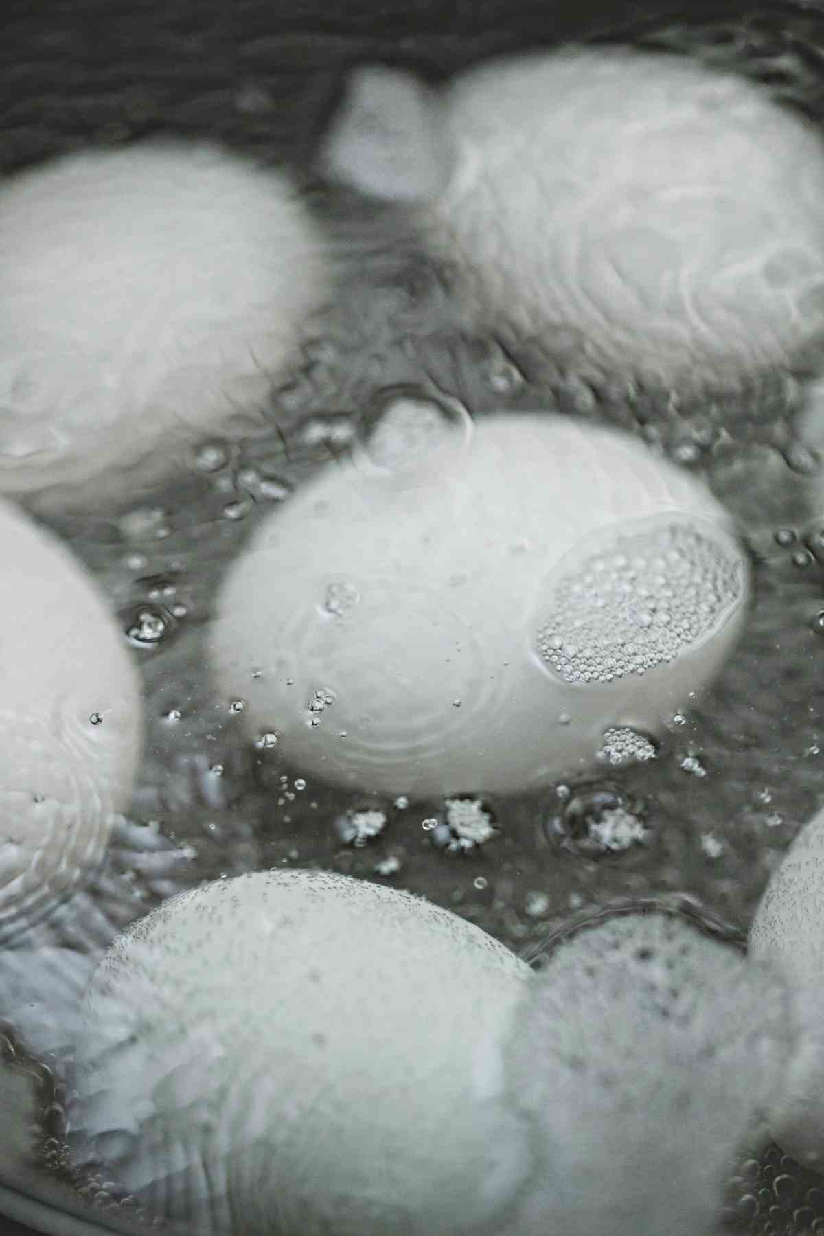 Eggs in boiling water