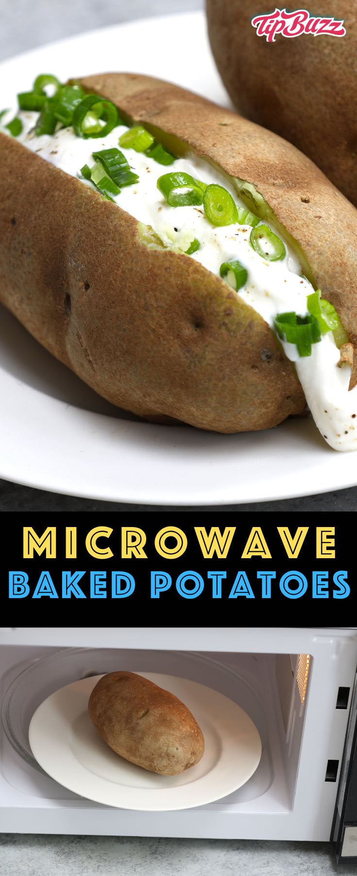 Learn how to make the perfect baked potato easily in the microwave! It's faster than using the oven and requires minimal effort. #microwavepotato