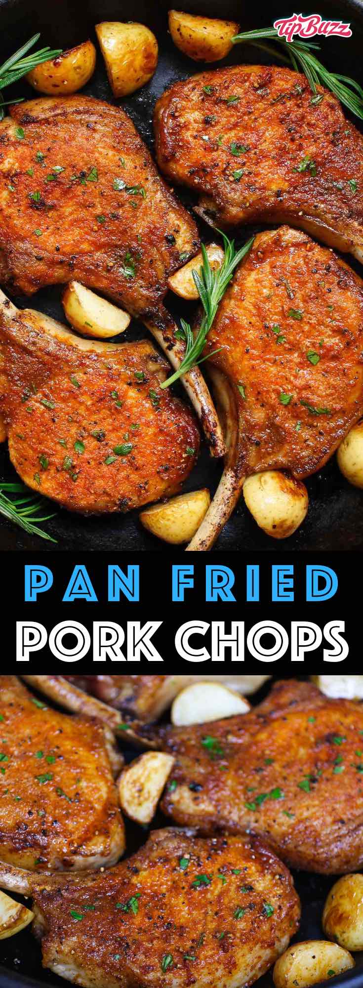 Pan Fried Pork Chops are a scrumptious, 5-ingredient pork chop recipe that’ll be on your dinner table in 15 minutes. They feature a mouthwatering golden crust with no marinating or breading required.