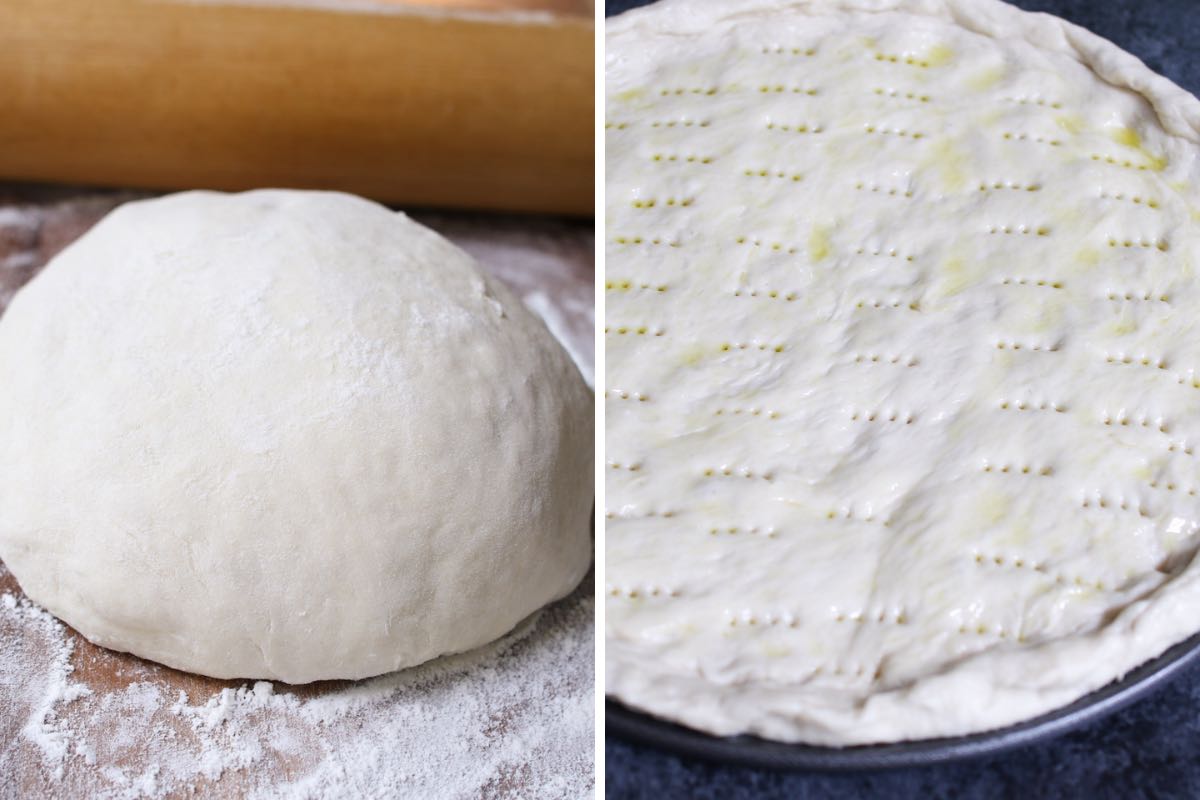 Preparing a homemade pizza dough