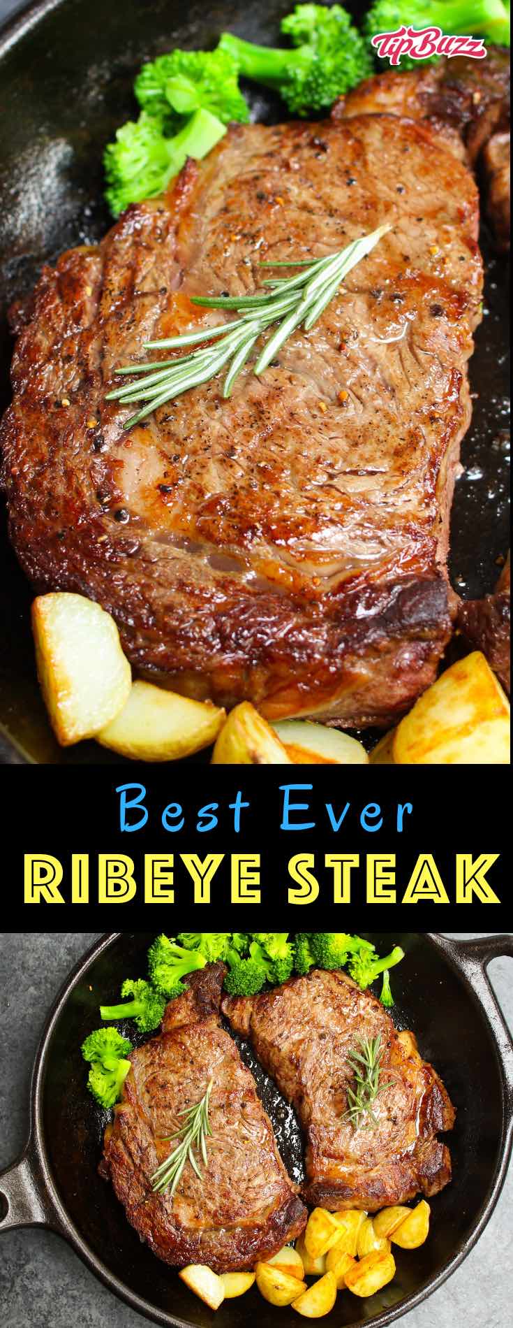 Rib eye steak is a mouthwatering dinner idea when you want to splurge. It's one of the most tender steaks but also the most flavorful! It only takes 20 minutes to make on a stovetop for a memorable dinner that's easy to prepare.