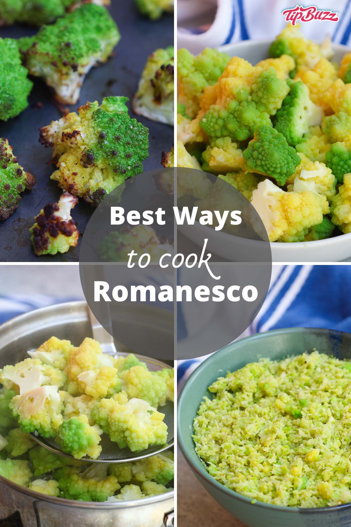 Romanesco is a delicious vegetable that's a cross between broccoli and cauliflower. It's so easy to prepare by boiling, roasting, ricing or steaming! #romanesco