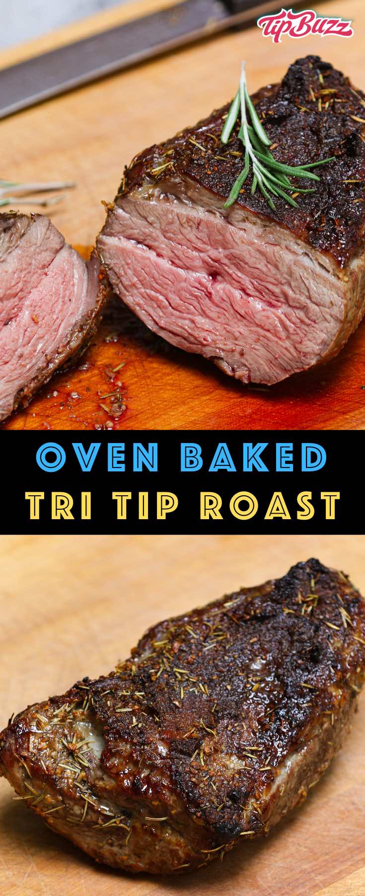 Tri Tip Roast Santa Maria style with a delicious crust and juicy beef! It's easy to make in the oven for dinner with friends or a holiday feast. Just a few simple seasonings to produce amazing flavor! #tritip #tritiproast