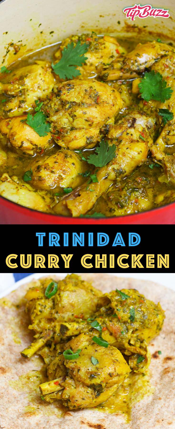 This Trinidad Curry Chicken will satisfy all your cravings for the West Indies! It's full of fiery, fragrant flavors and easy to make in less than an hour. #trinicurrychicken #currychicken